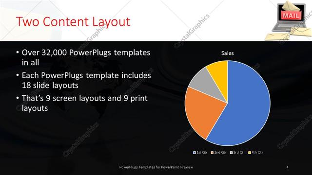 Two Content presentation slide layout