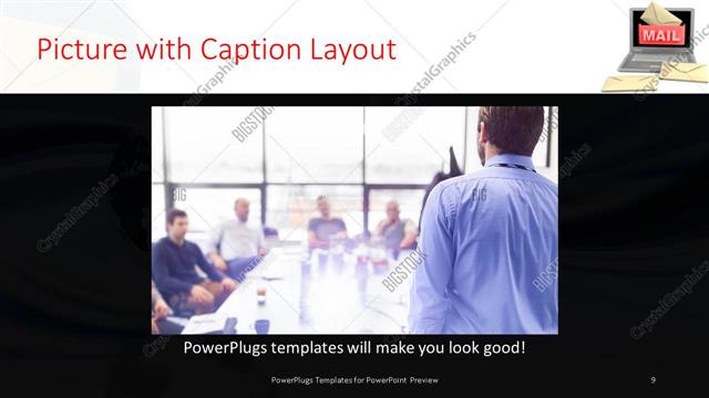 Picture with Caption presentation slide layout