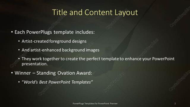 Title and Content presentation slide layout