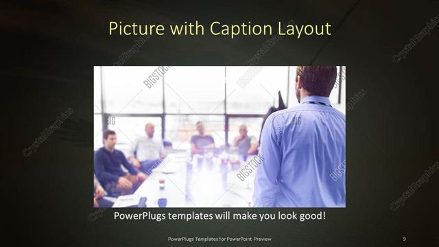 Picture with Caption presentation slide layout