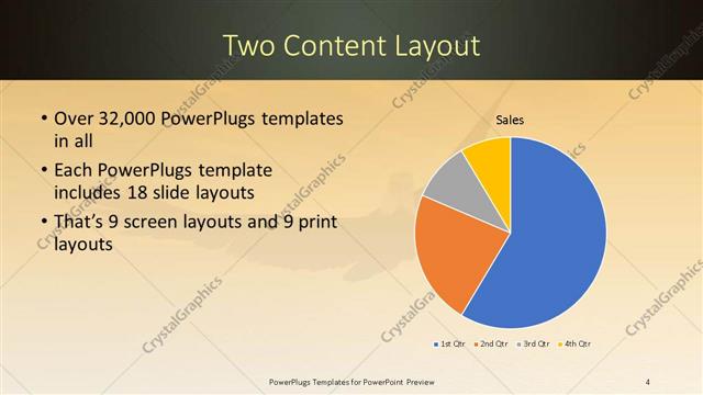 Two Content presentation slide layout