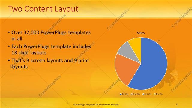 Two Content presentation slide layout