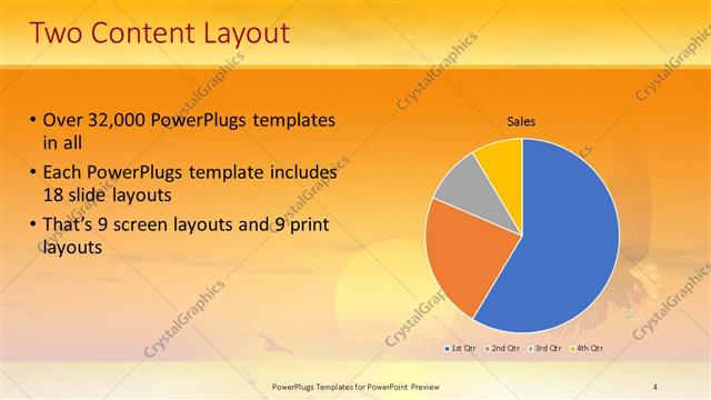 Two Content presentation slide layout