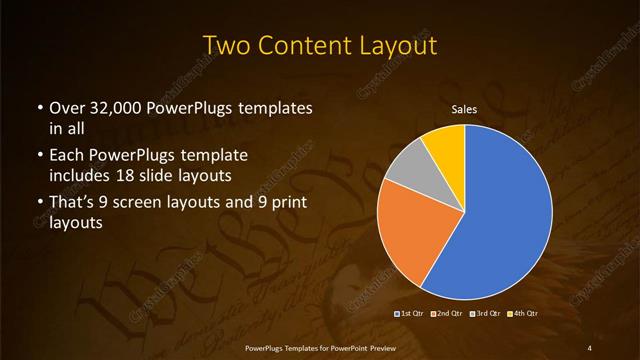 Two Content presentation slide layout