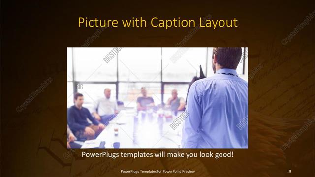 Picture with Caption presentation slide layout