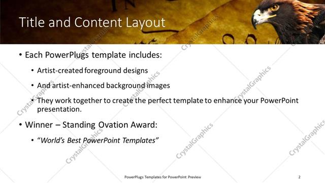 Title and Content presentation slide layout