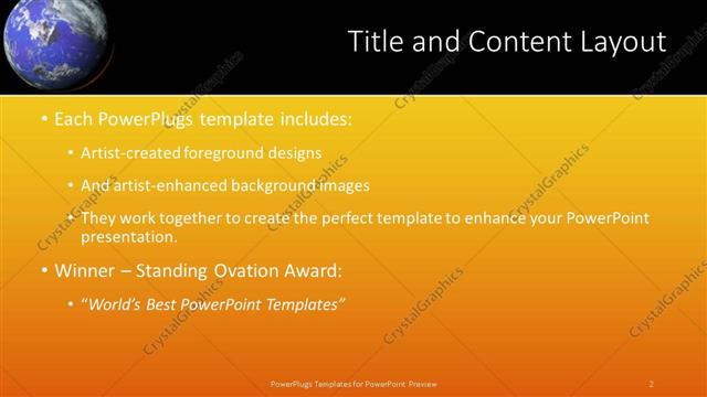 Title and Content presentation slide layout