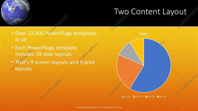 Two Content presentation slide layout