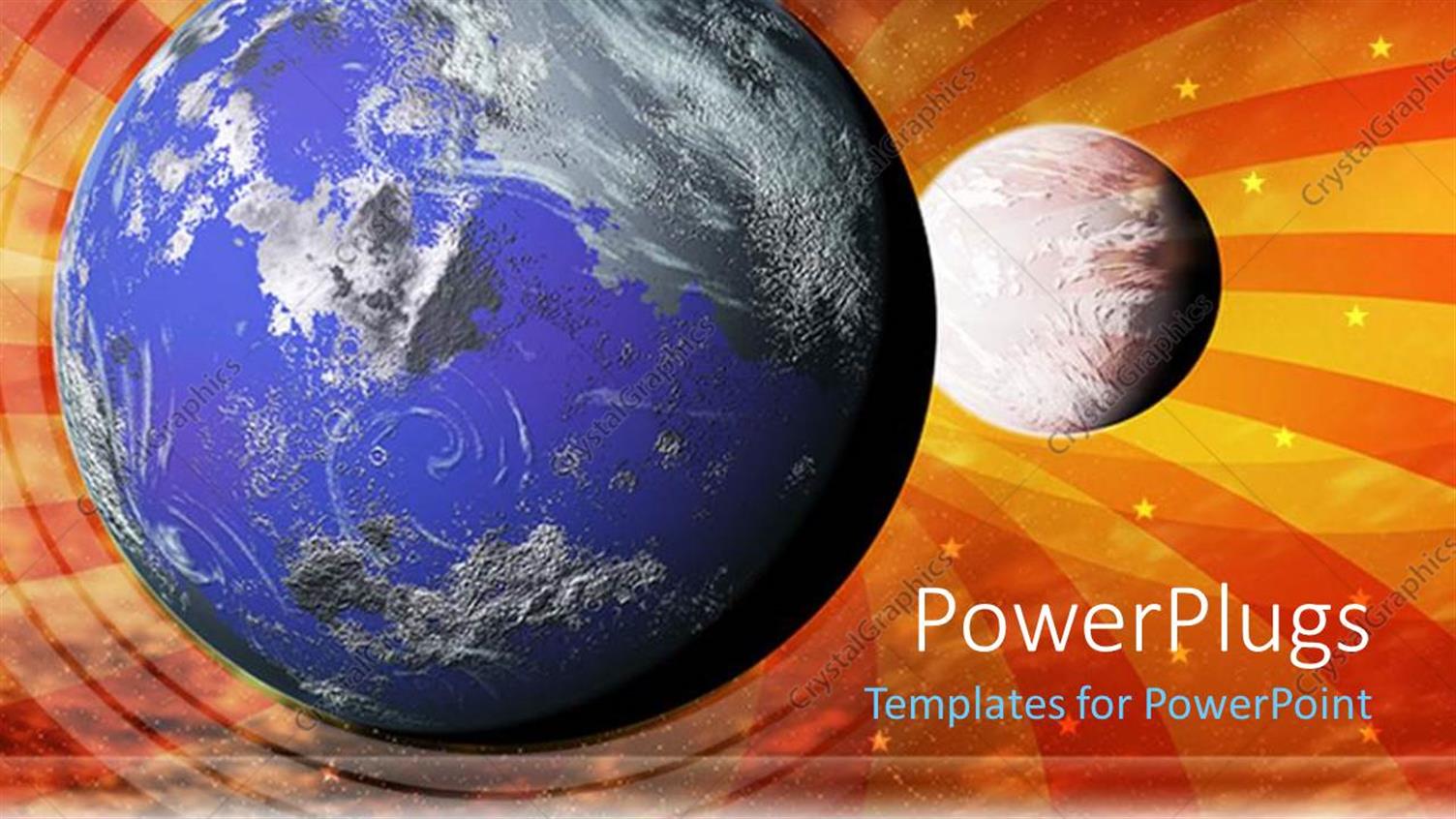 Featuring The Earth with Another Planet in the Background