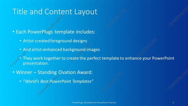 Title and Content presentation slide layout