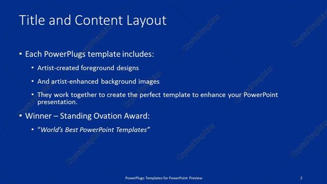 Title and Content presentation slide layout