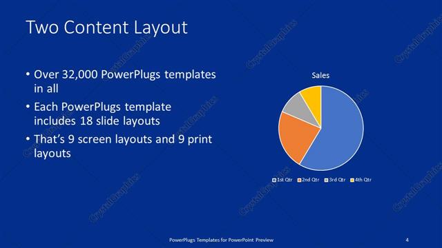 Two Content presentation slide layout