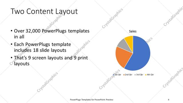 Two Content presentation slide layout