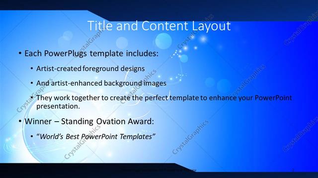 Title and Content presentation slide layout