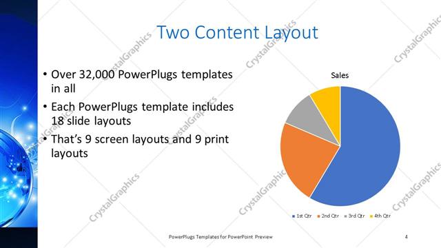 Two Content presentation slide layout
