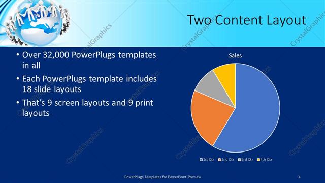 Two Content presentation slide layout