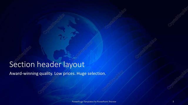 Section Header presentation slide layout