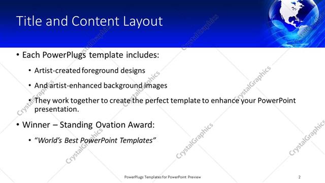 Title and Content presentation slide layout