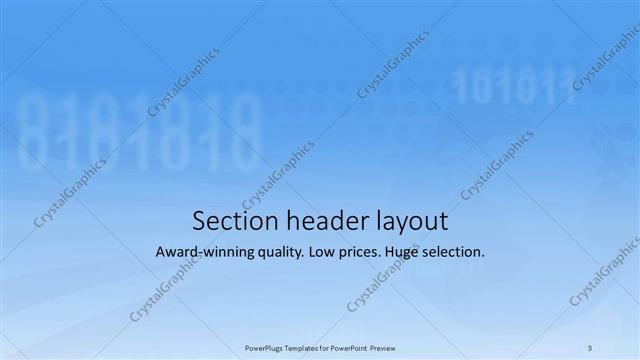 Section Header presentation slide layout