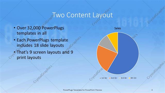 Two Content presentation slide layout