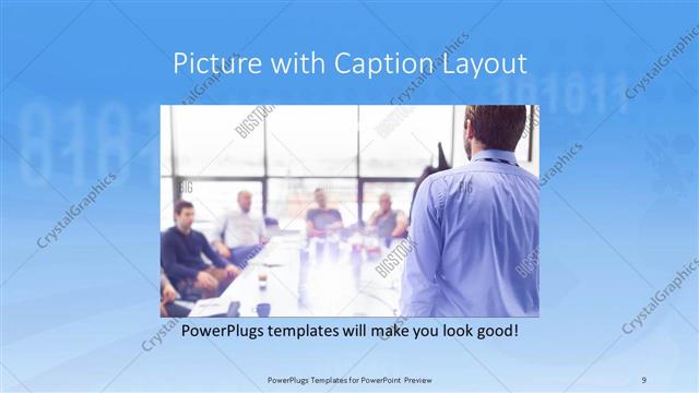 Picture with Caption presentation slide layout