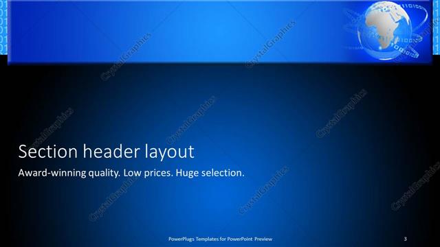 Section Header presentation slide layout