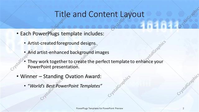 Title and Content presentation slide layout