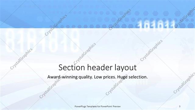 Section Header presentation slide layout