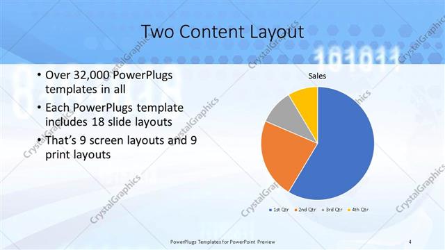 Two Content presentation slide layout