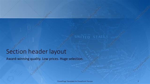 Section Header presentation slide layout