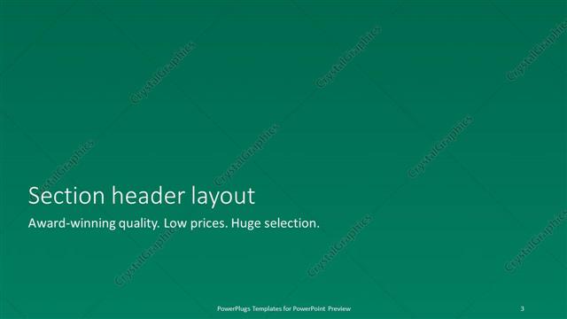 Section Header presentation slide layout