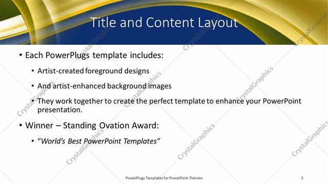 Title and Content presentation slide layout