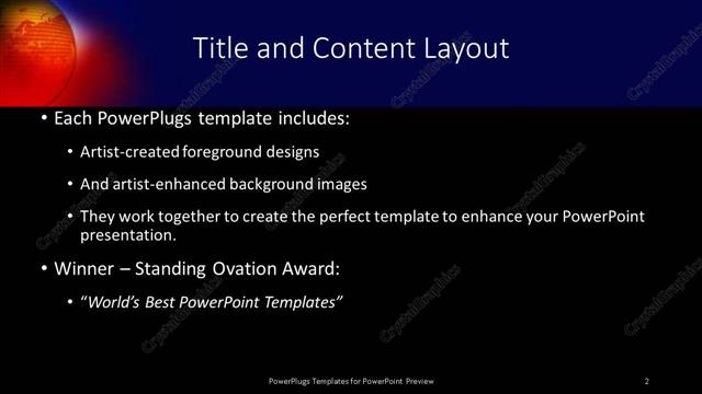Title and Content presentation slide layout