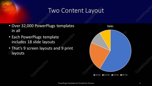 Two Content presentation slide layout