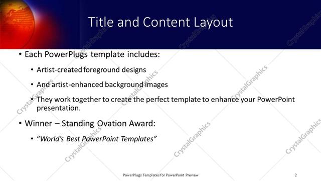 Title and Content presentation slide layout