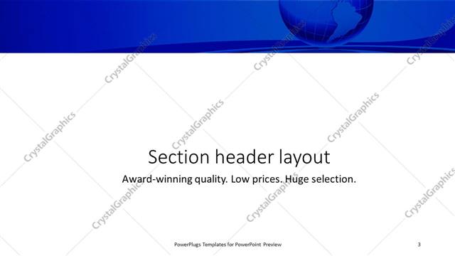 Section Header presentation slide layout