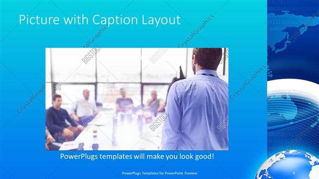Picture with Caption presentation slide layout