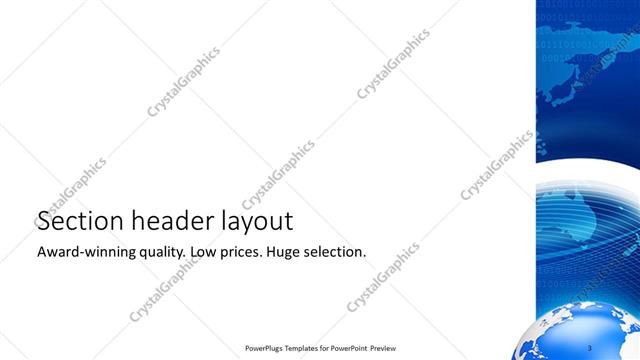 Section Header presentation slide layout