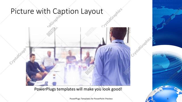 Picture with Caption presentation slide layout