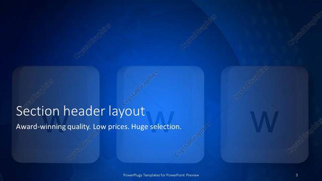 Section Header presentation slide layout