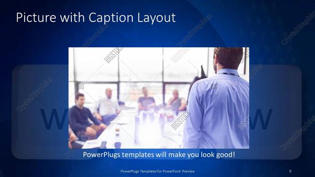 Picture with Caption presentation slide layout