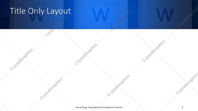 Title Only presentation slide layout