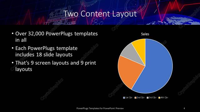 Two Content presentation slide layout