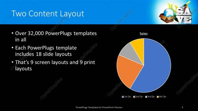 Two Content presentation slide layout