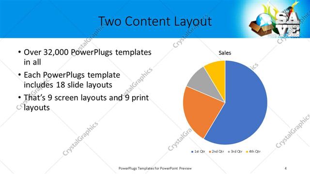 Two Content presentation slide layout
