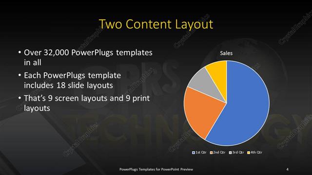 Two Content presentation slide layout