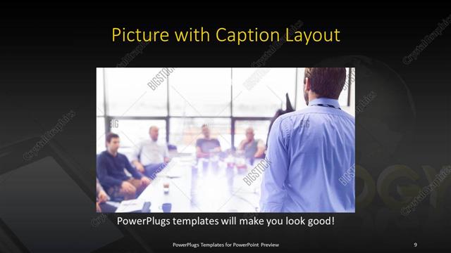 Picture with Caption presentation slide layout