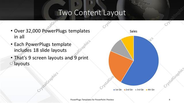 Two Content presentation slide layout