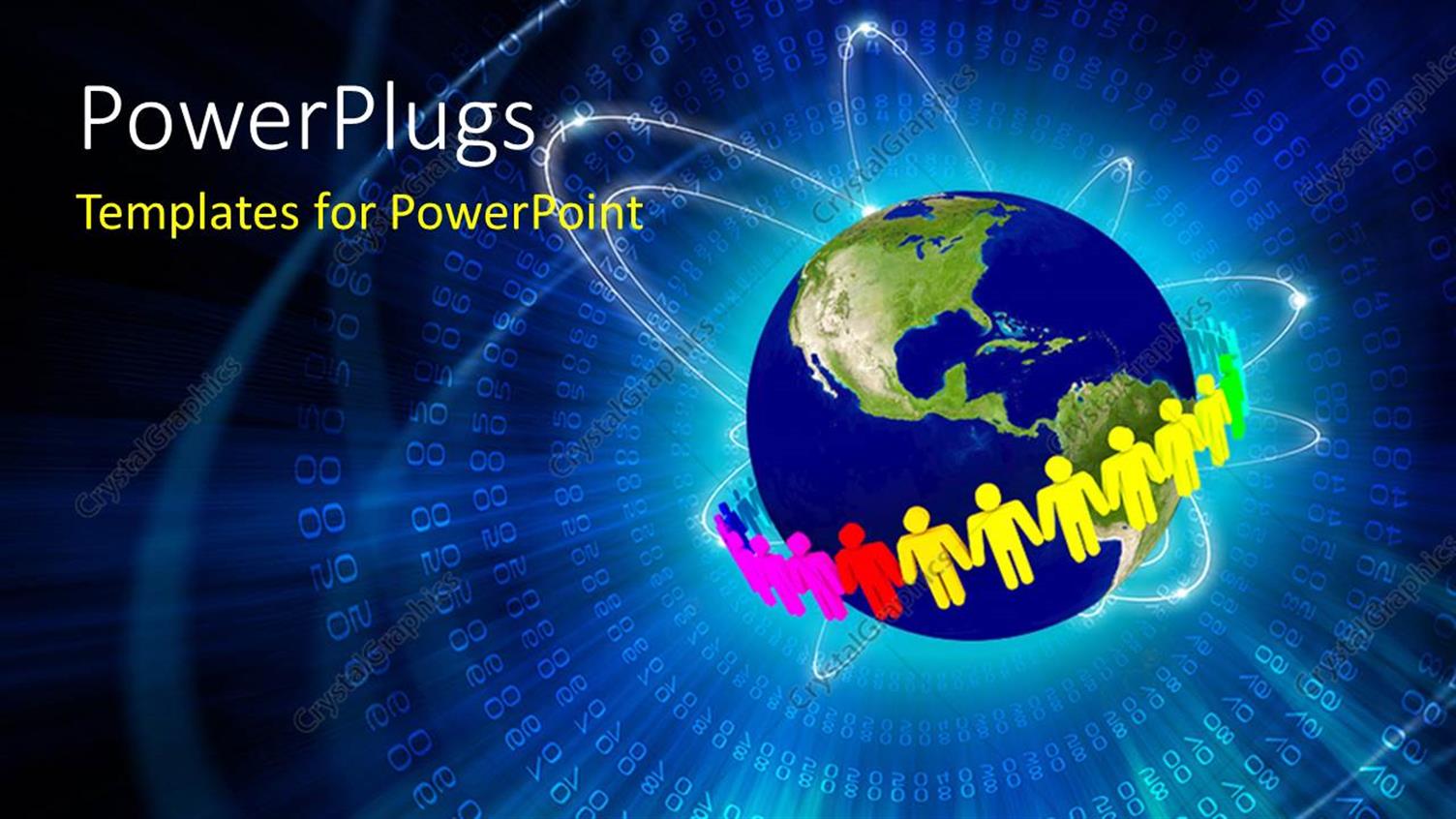 Featuring an Earth Globe with Colorful Human Characters Holding Hands Round it