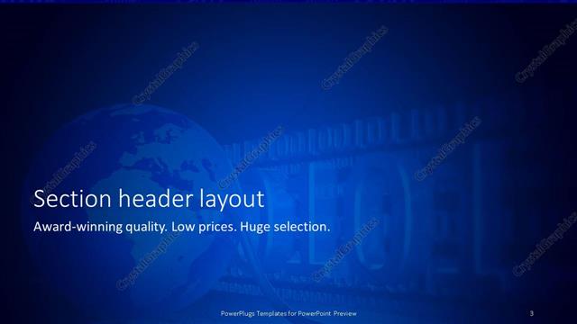 Section Header presentation slide layout